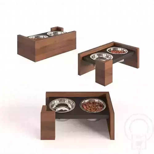 Pet bowl wet food water - Roy 3D model