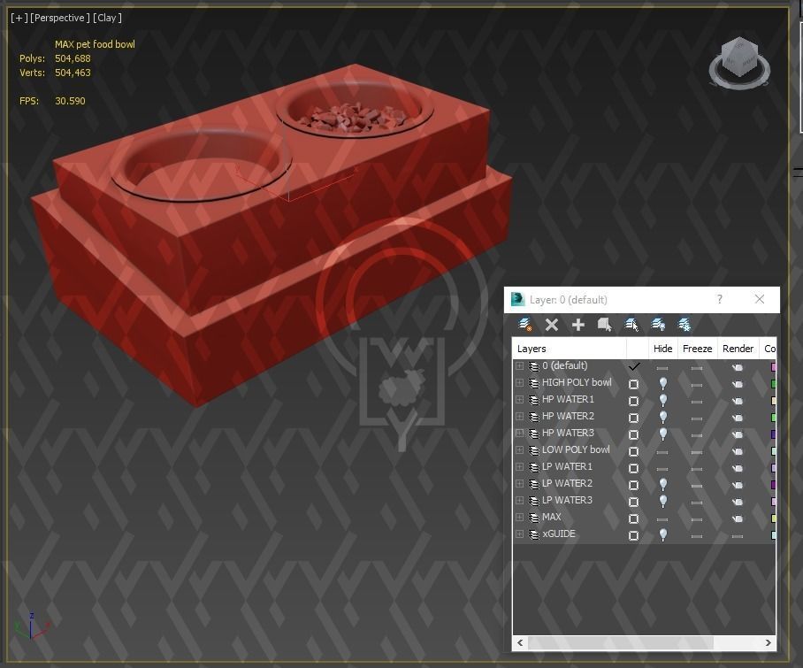 PET BOWL WET FOOD WATER 3D Model Collection_60