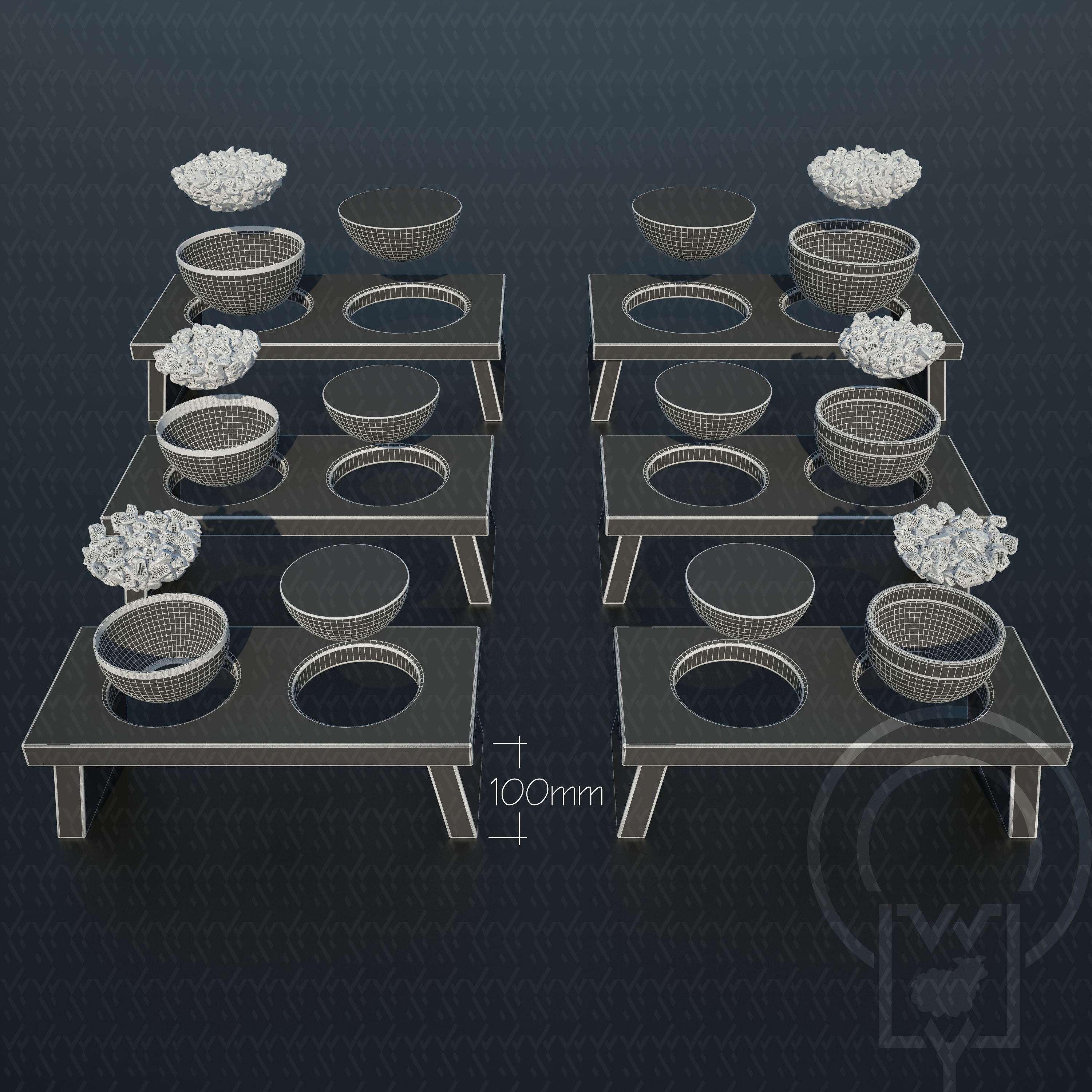 PET BOWL WET FOOD WATER 3D Model Collection_36