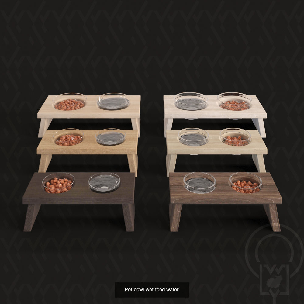 PET BOWL WET FOOD WATER 3D Model Collection_1