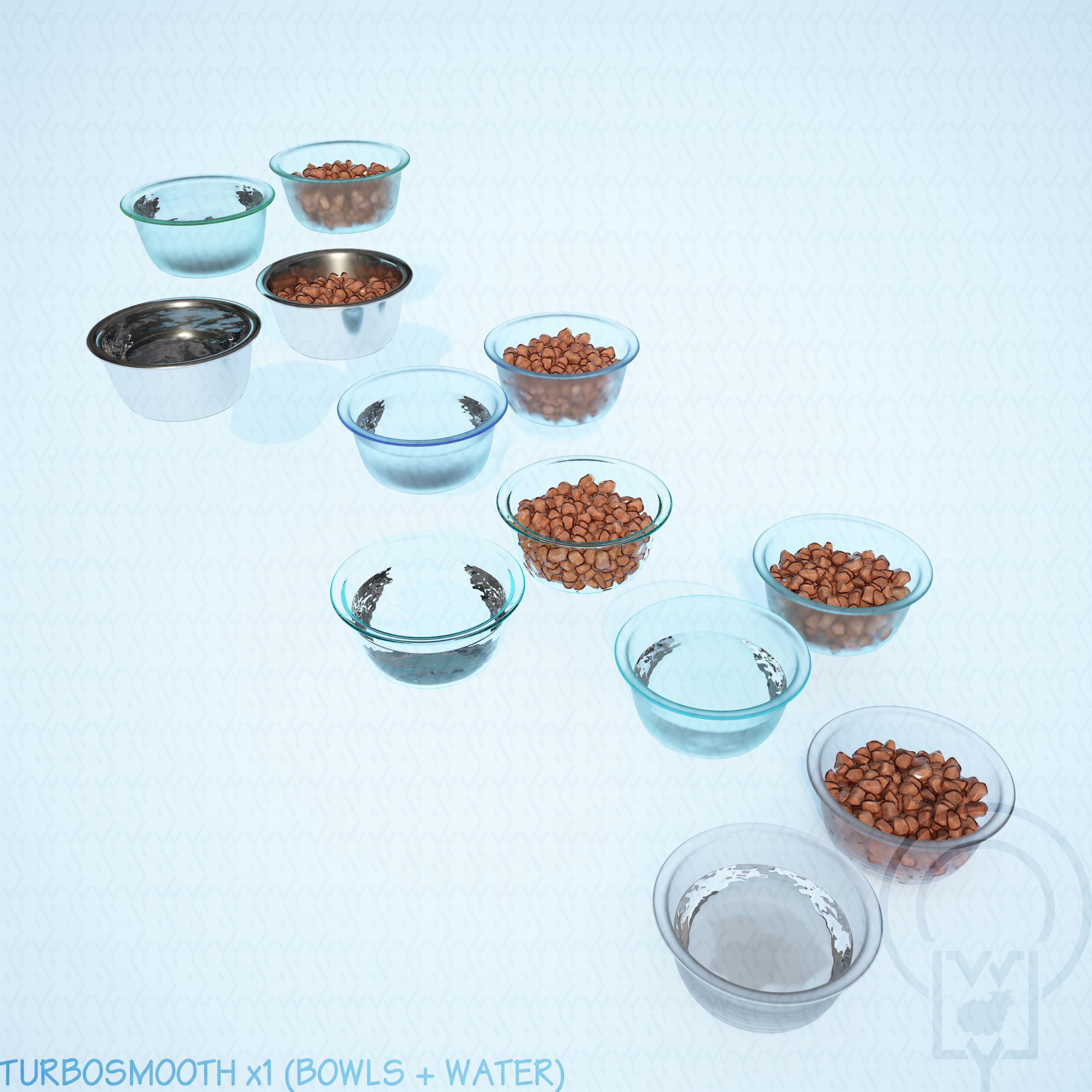 PET BOWL WET FOOD WATER 3D Model Collection_11