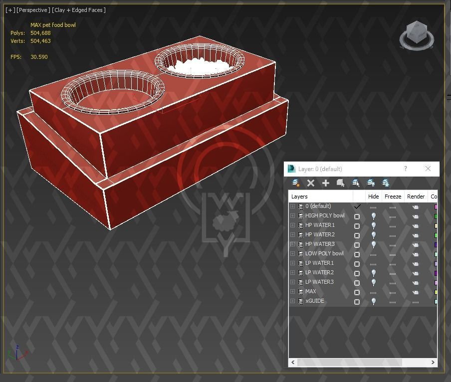 PET BOWL WET FOOD WATER 3D Model Collection_61