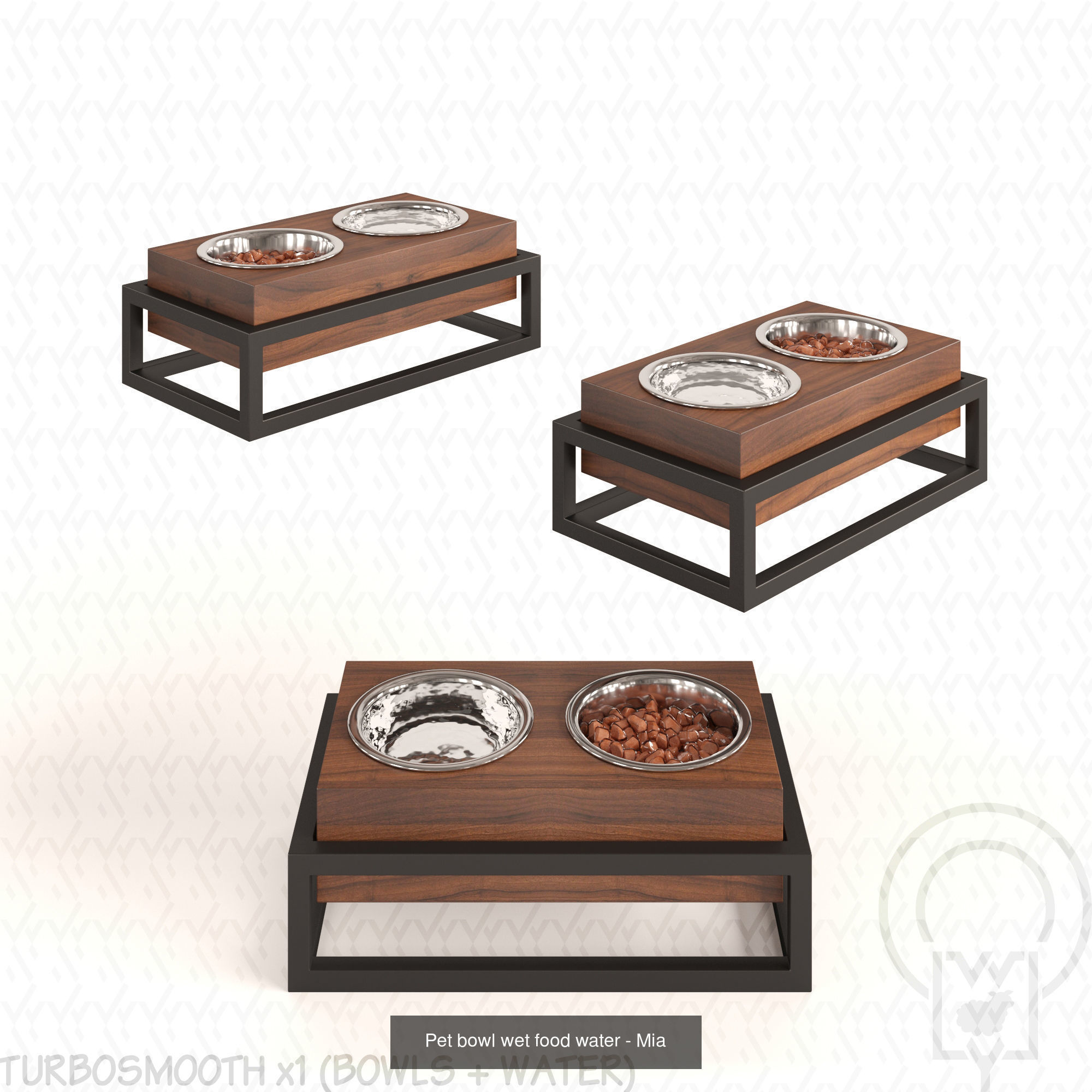 PET BOWL WET FOOD WATER 3D Model Collection_4