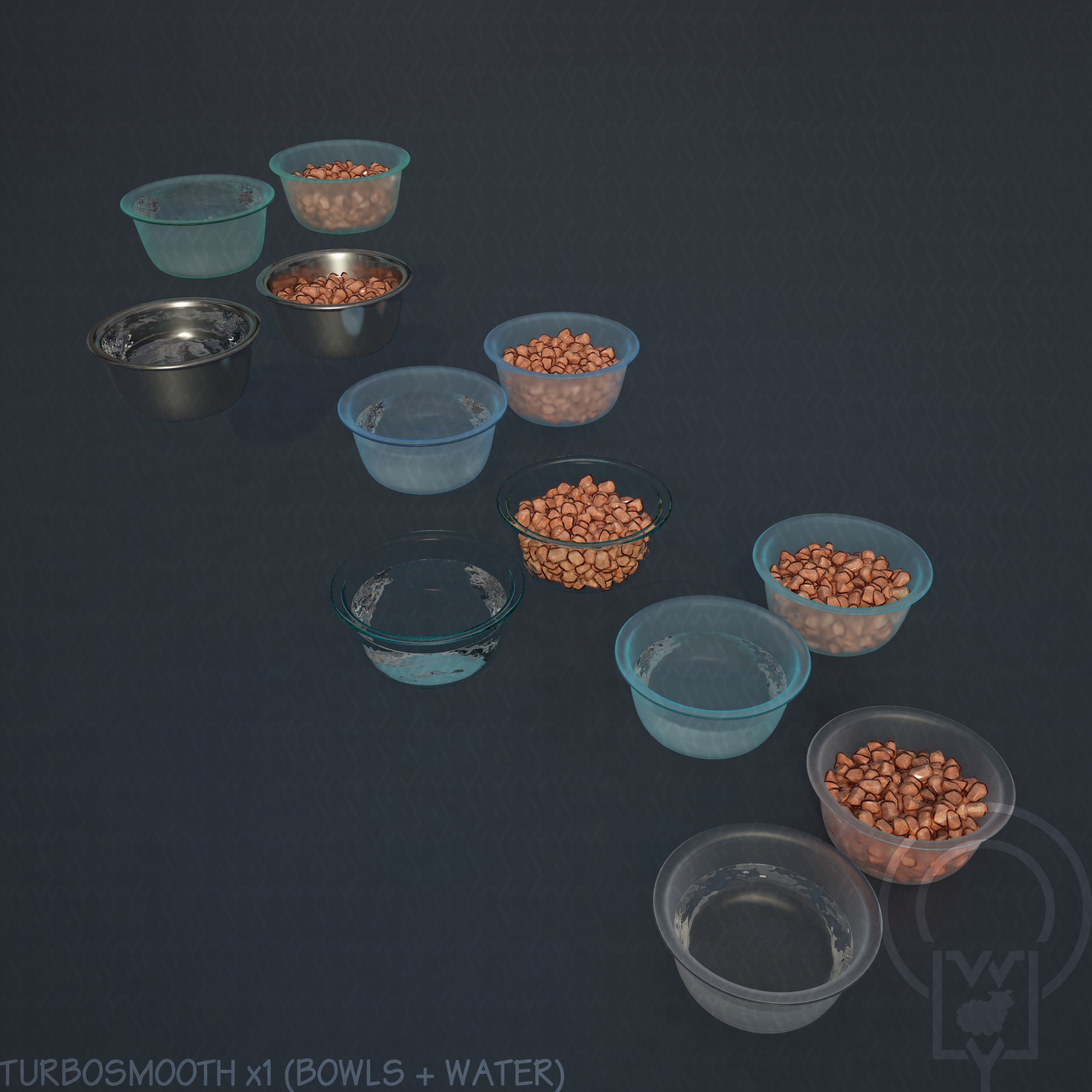 PET BOWL WET FOOD WATER 3D Model Collection_14