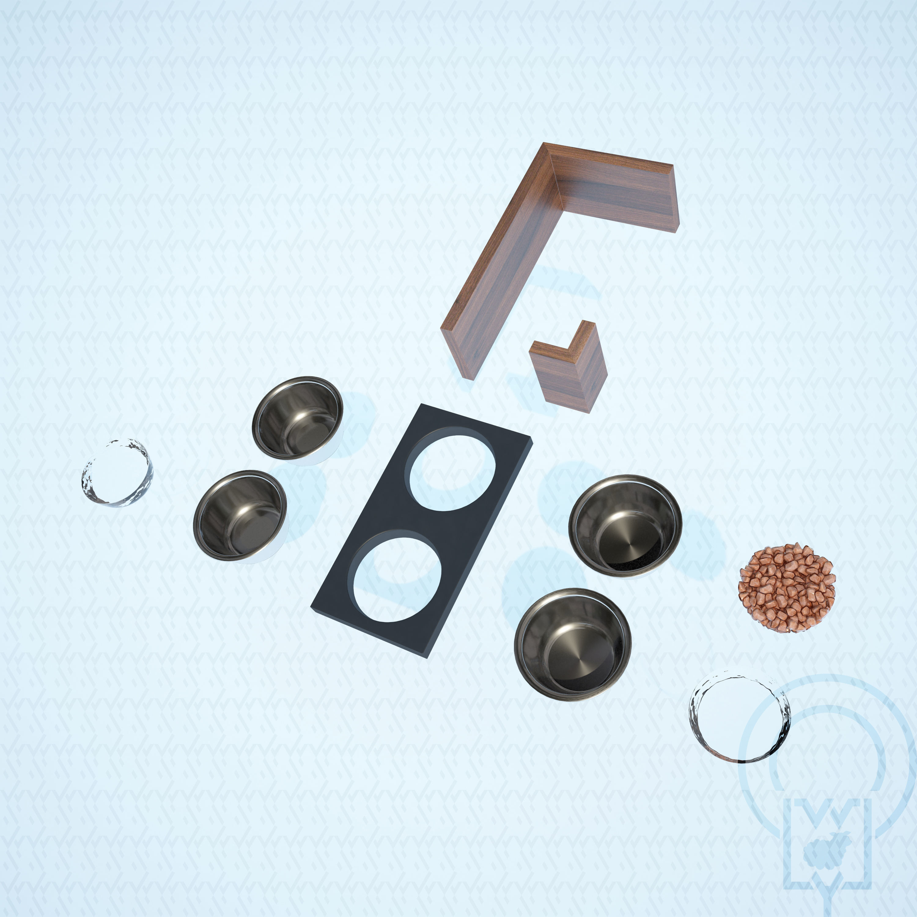 PET BOWL WET FOOD WATER 3D Model Collection_19