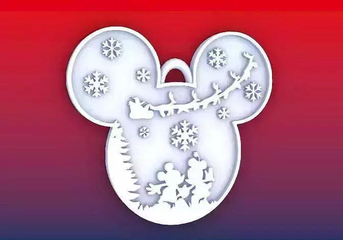 Minnie Mickey Christmas Ears 3D print model Minnie Mickey Christmas Ears 3D print model