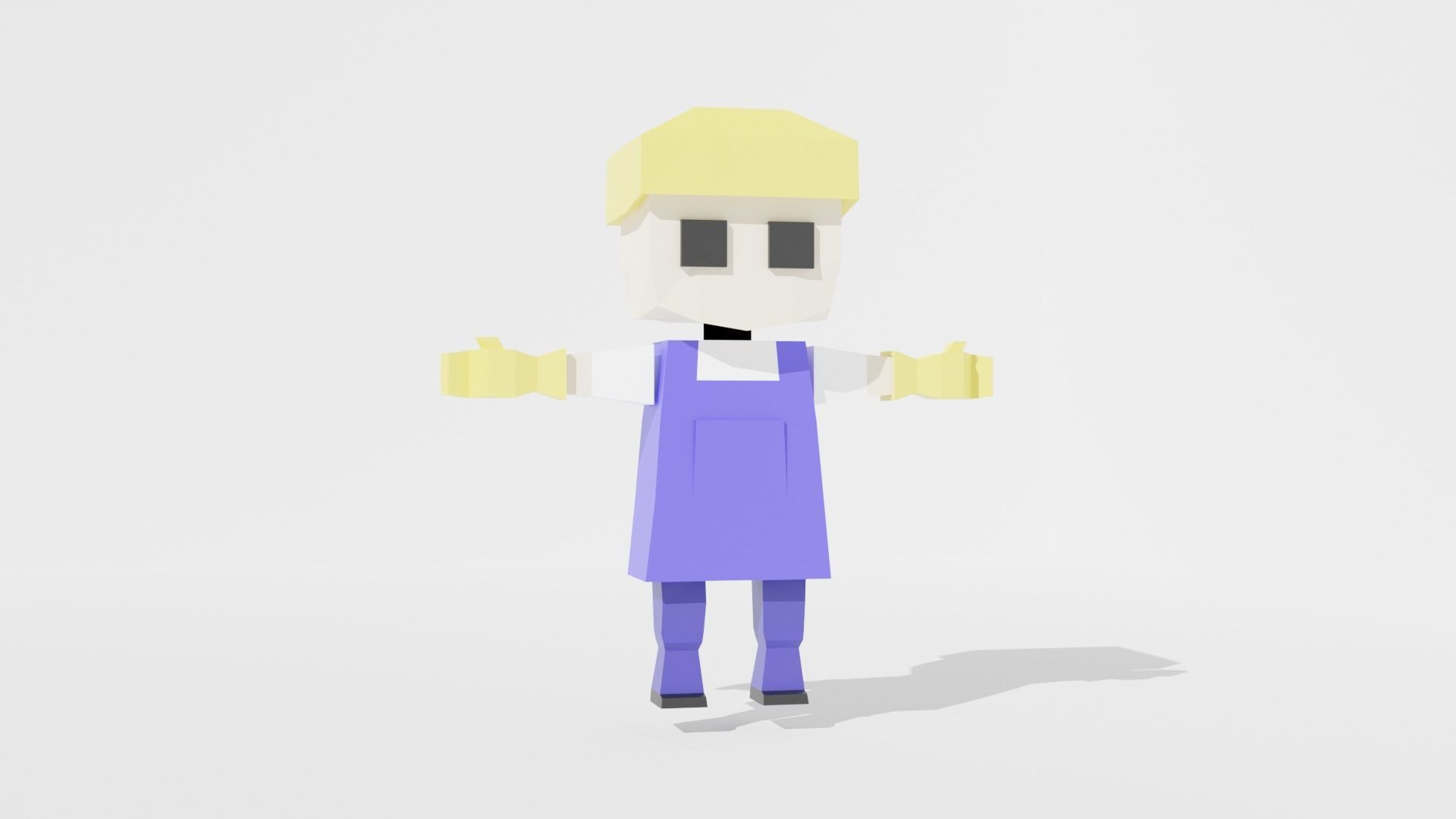 Low poly character Low-poly 3D model_3