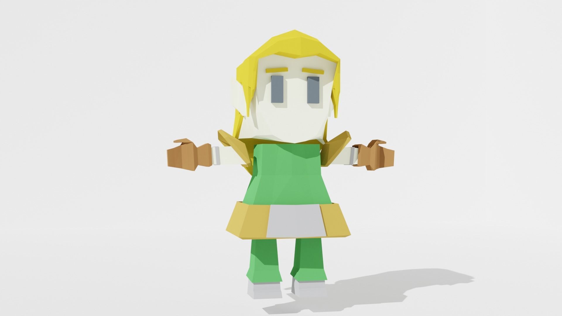 Low poly character Low-poly 3D model_2