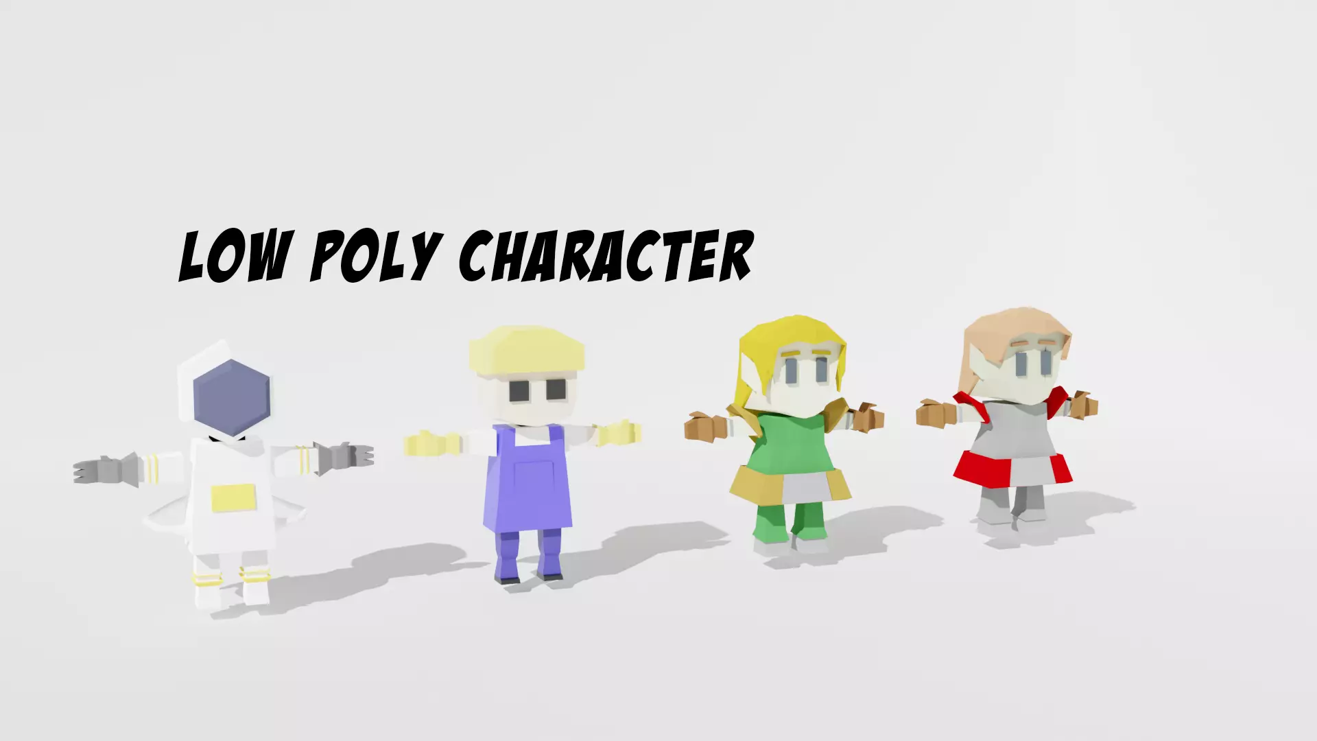Low poly character Low-poly 3D model_0