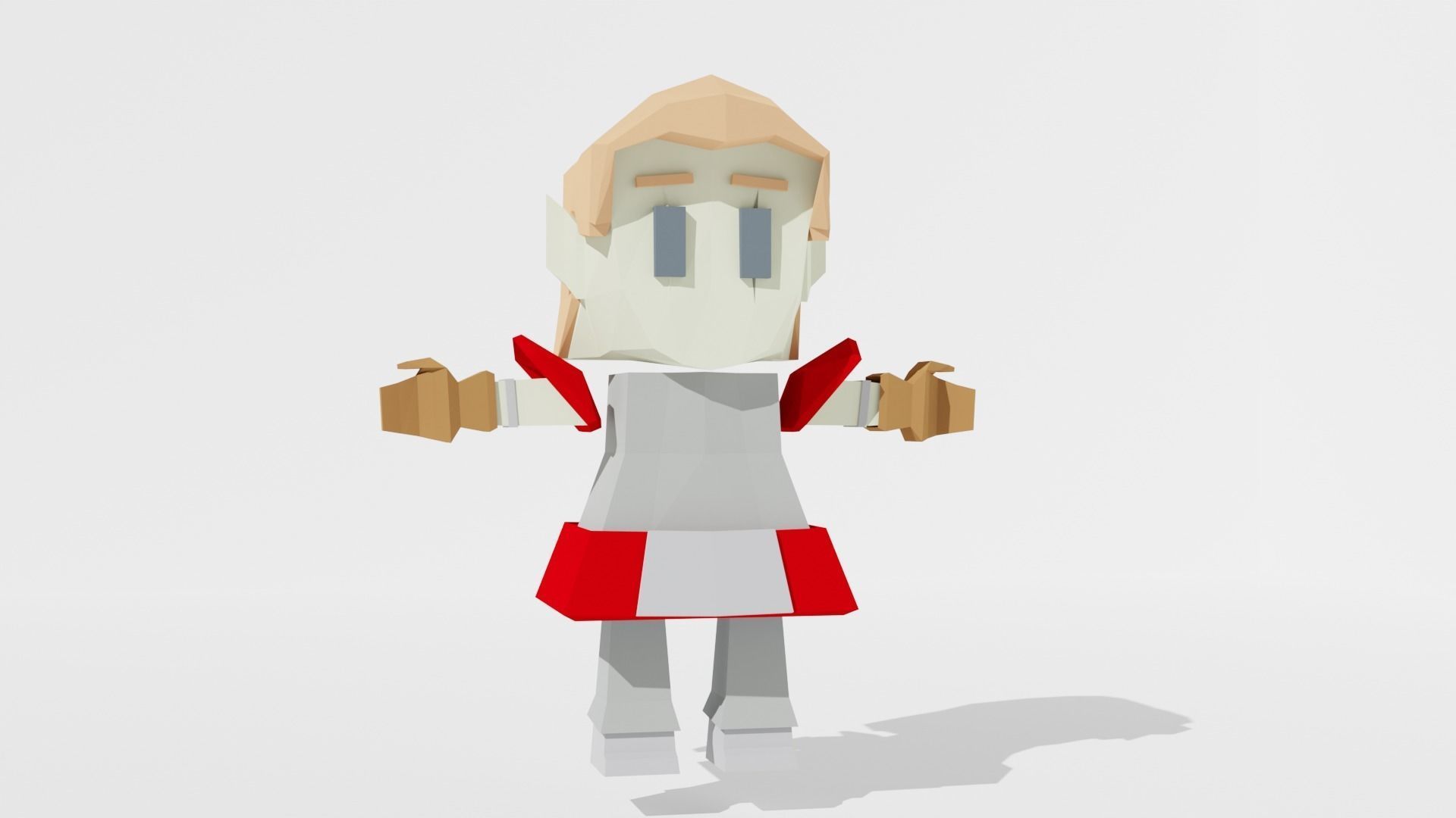 Low poly character Low-poly 3D model_1