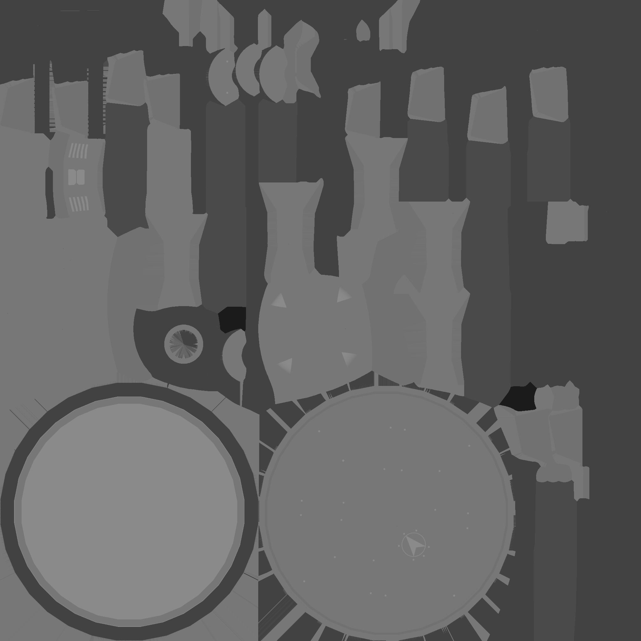 SciFi Facility C06 Green - Sci Fi Exterior Design Low-poly 3D model_25