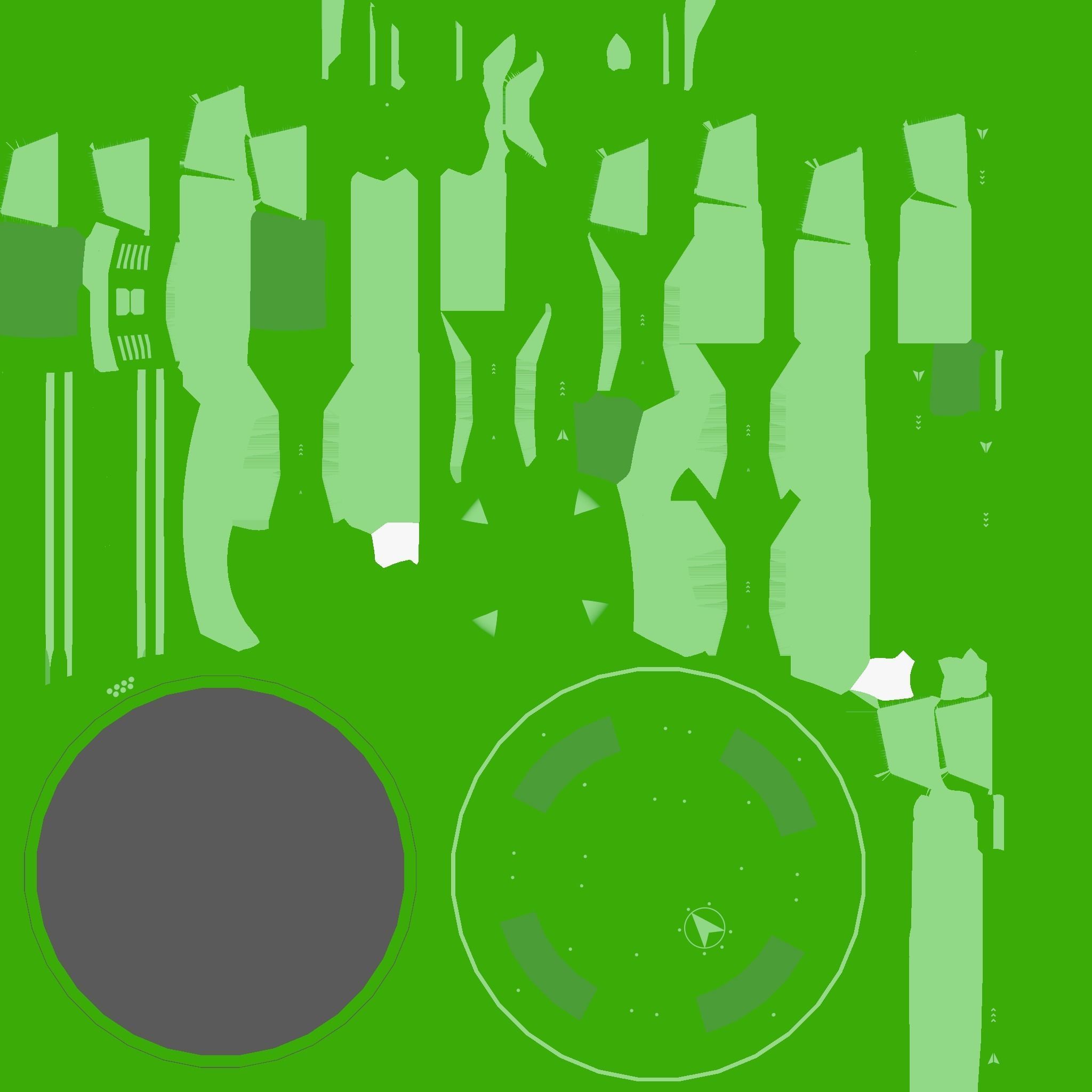 SciFi Facility C06 Green - Sci Fi Exterior Design Low-poly 3D model_20