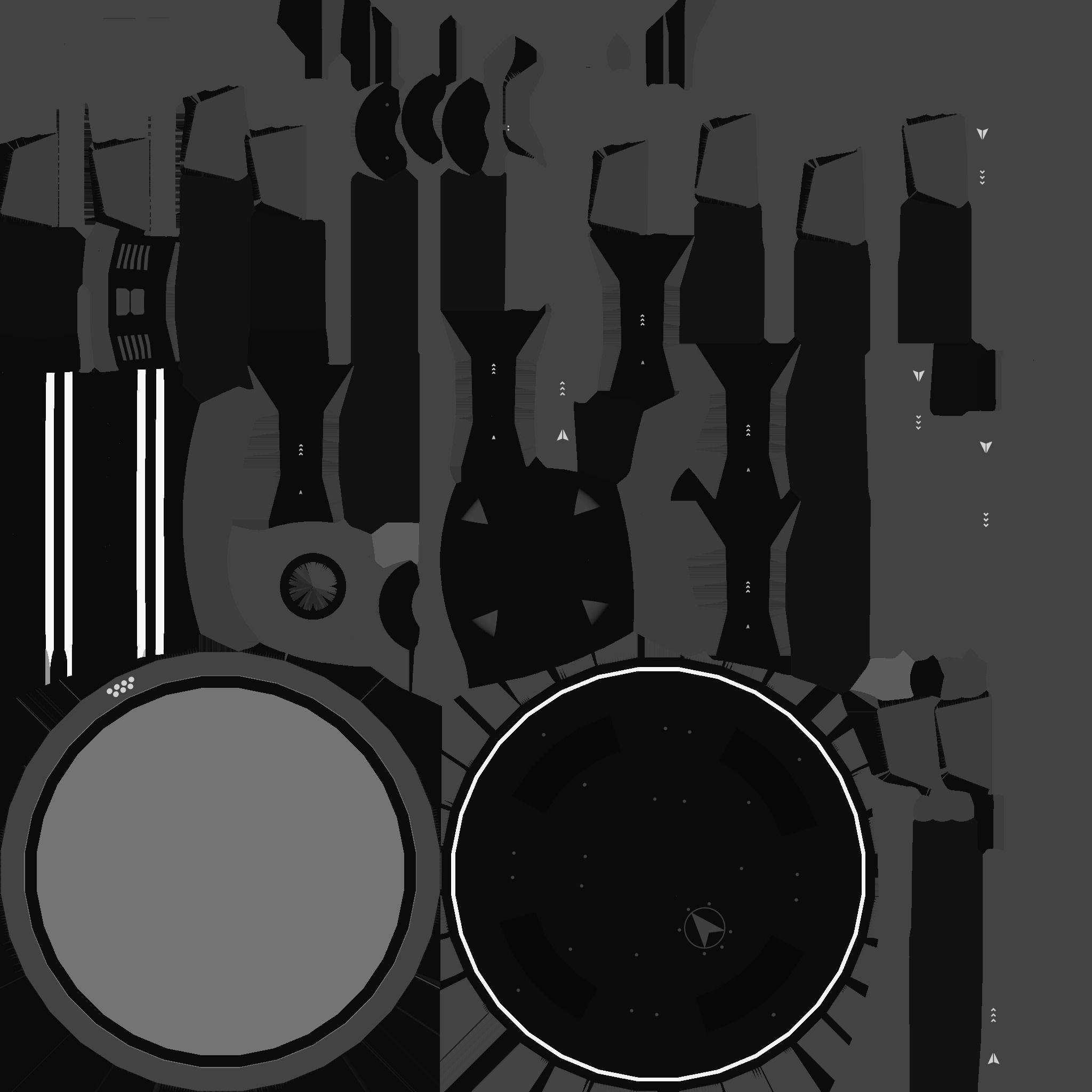 SciFi Facility C07 Black - Sci Fi Exterior Design Low-poly 3D model_20