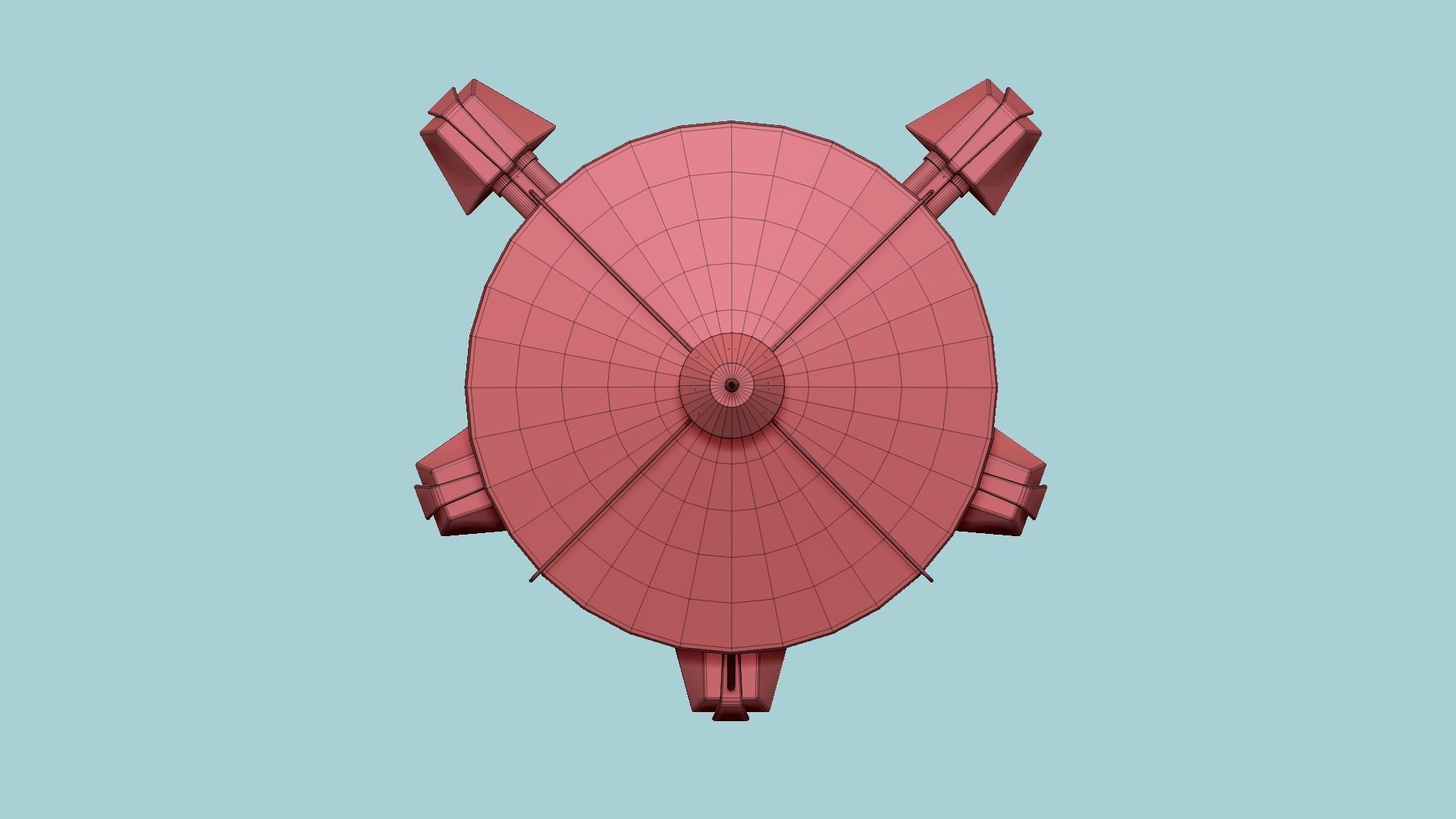 SciFi Facility C07 Black - Sci Fi Exterior Design Low-poly 3D model_18