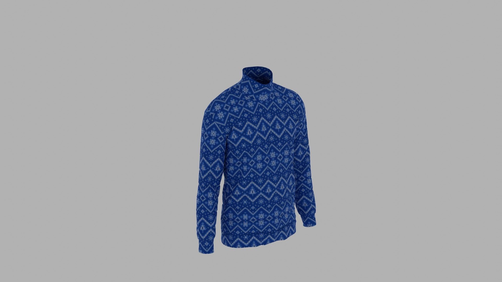 Sweater mannequin wearing Low-poly 3D model_4