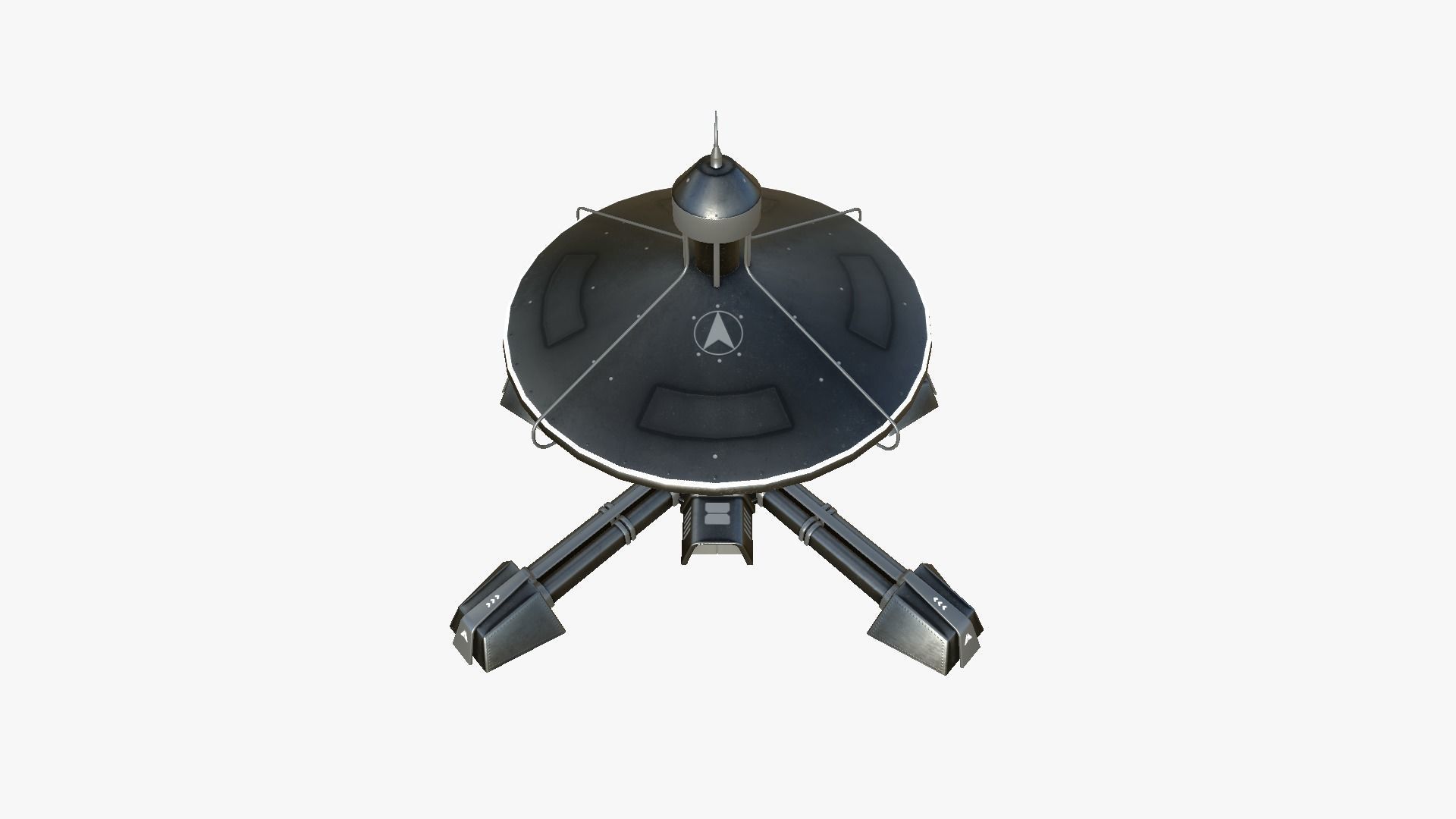 SciFi Facility C09 Dark Metal - Sci Fi Exterior Design Low-poly 3D model_4