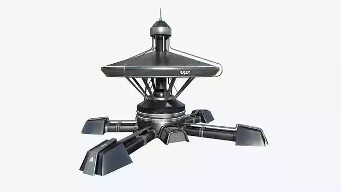 SciFi Facility C09 Dark Metal - Sci Fi Exterior Design Low-poly 3D model
