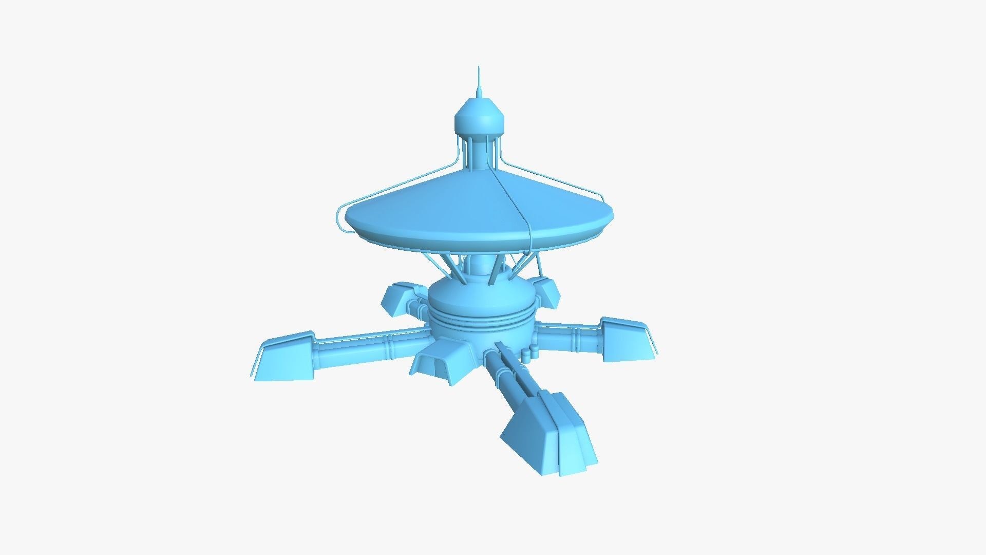 SciFi Facility C10 Abandoned - Sci Fi Exterior Design Low-poly 3D model_8