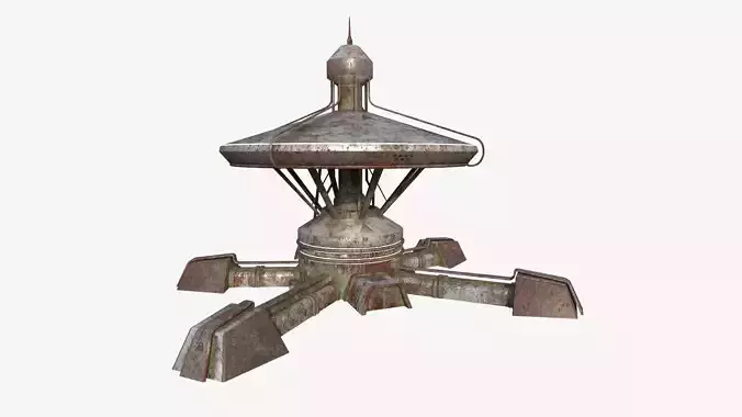 SciFi Facility C10 Abandoned - Sci Fi Exterior Design Low-poly 3D model