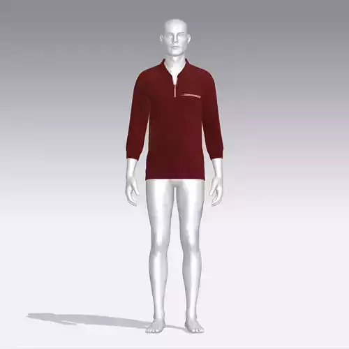Sweater male mannequin wearing maroon shirt