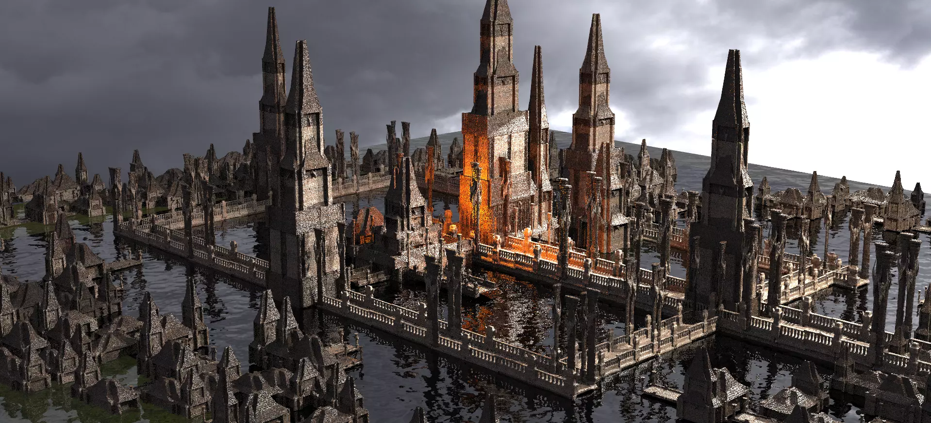 Dark Ages Drake Fort Tower Kitbash 1 3D model_0