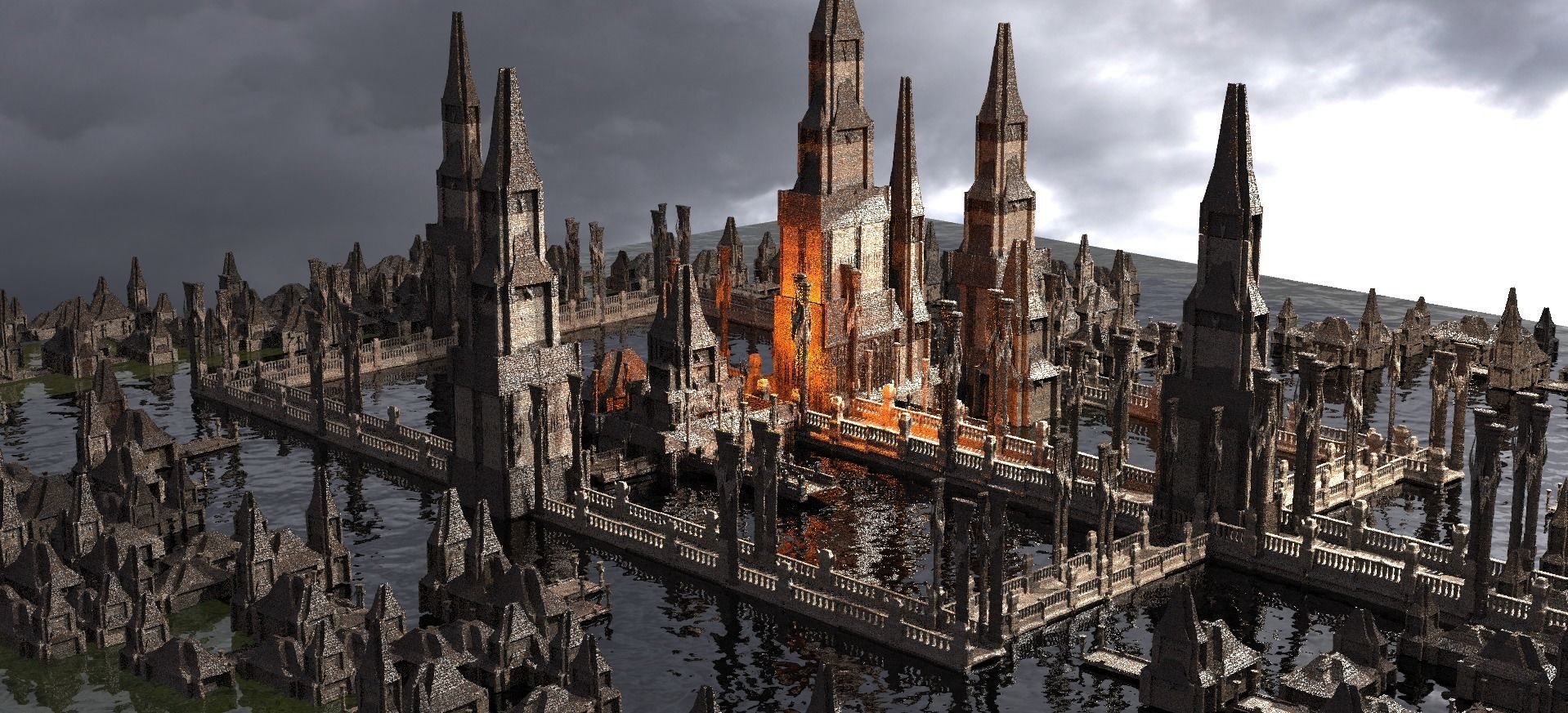 Dark Ages Drake Fort Tower Kitbash 1 3D model_2