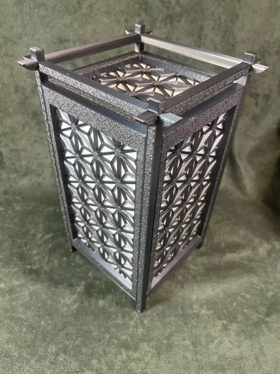 Kumiko Japanese Shoji Lantern - Asanoha 3D print model_0