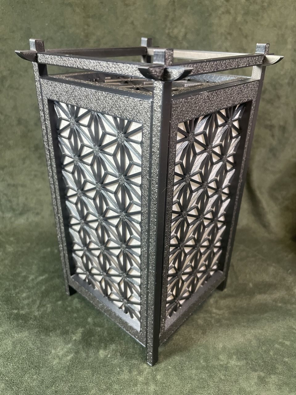 Kumiko Japanese Shoji Lantern - Asanoha 3D print model_2