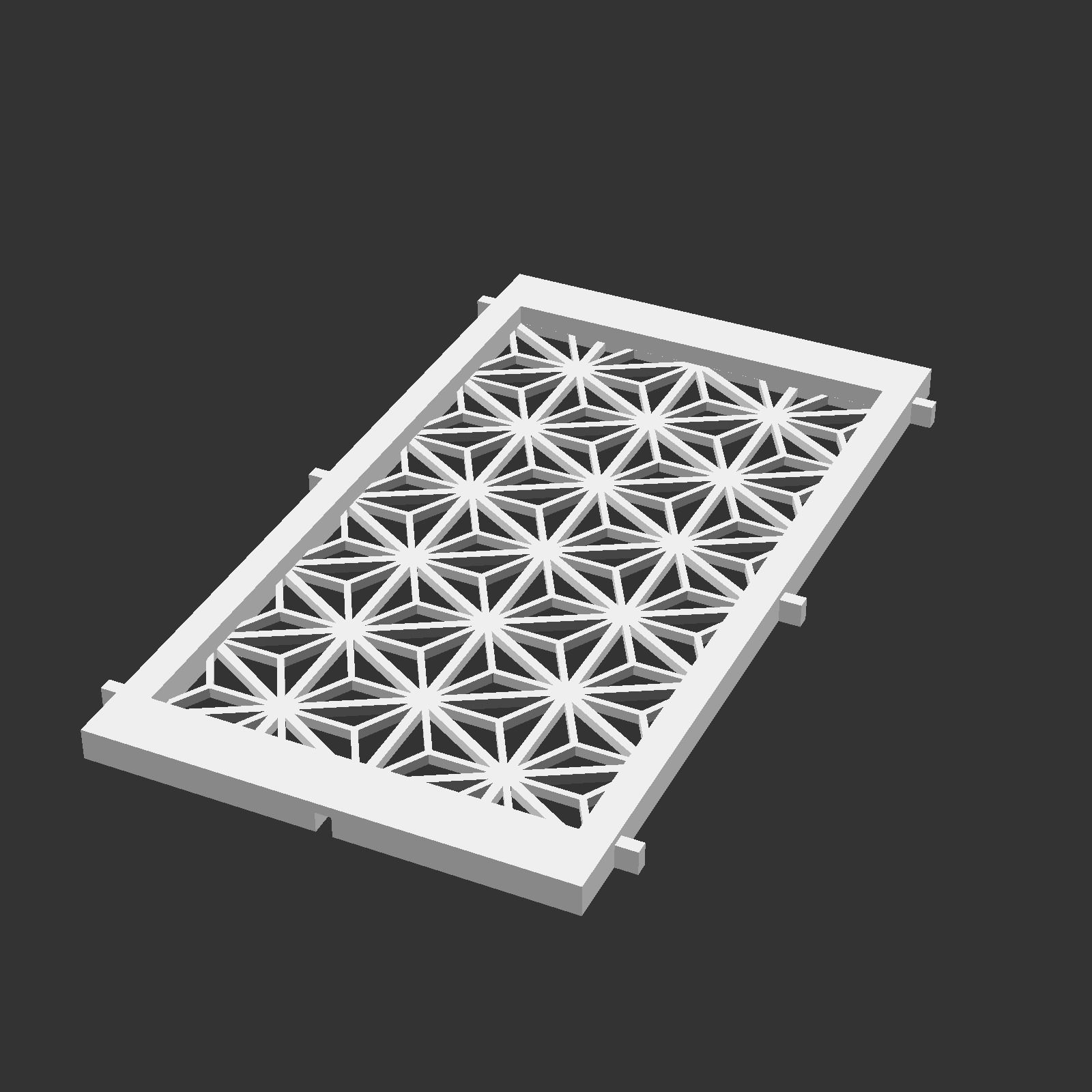 Kumiko Japanese Shoji Lantern - Asanoha 3D print model_7