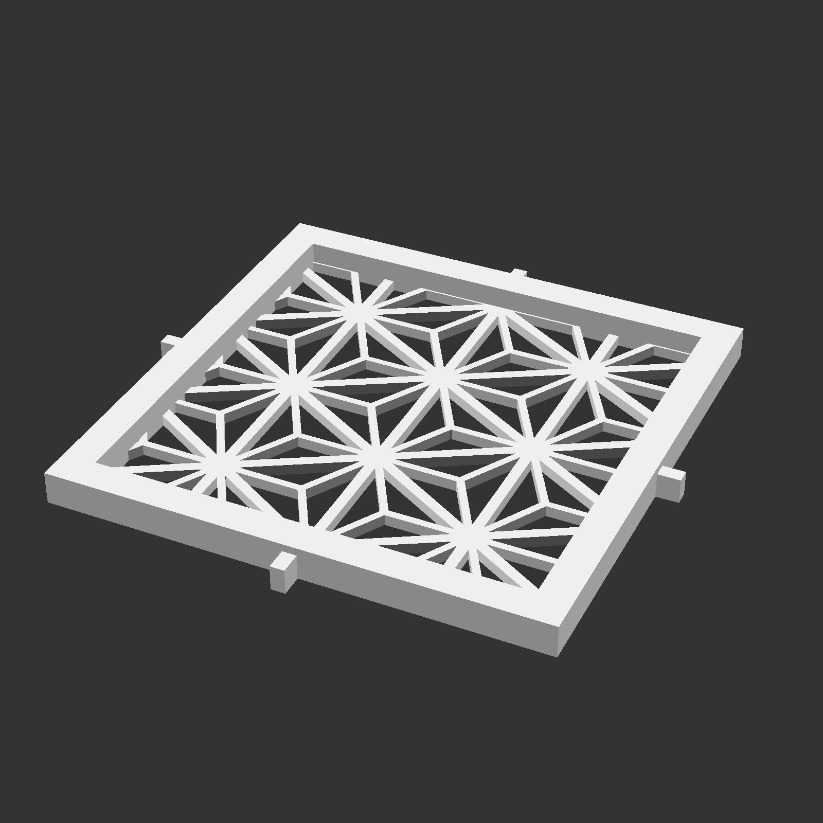 Kumiko Japanese Shoji Lantern - Asanoha 3D print model_14