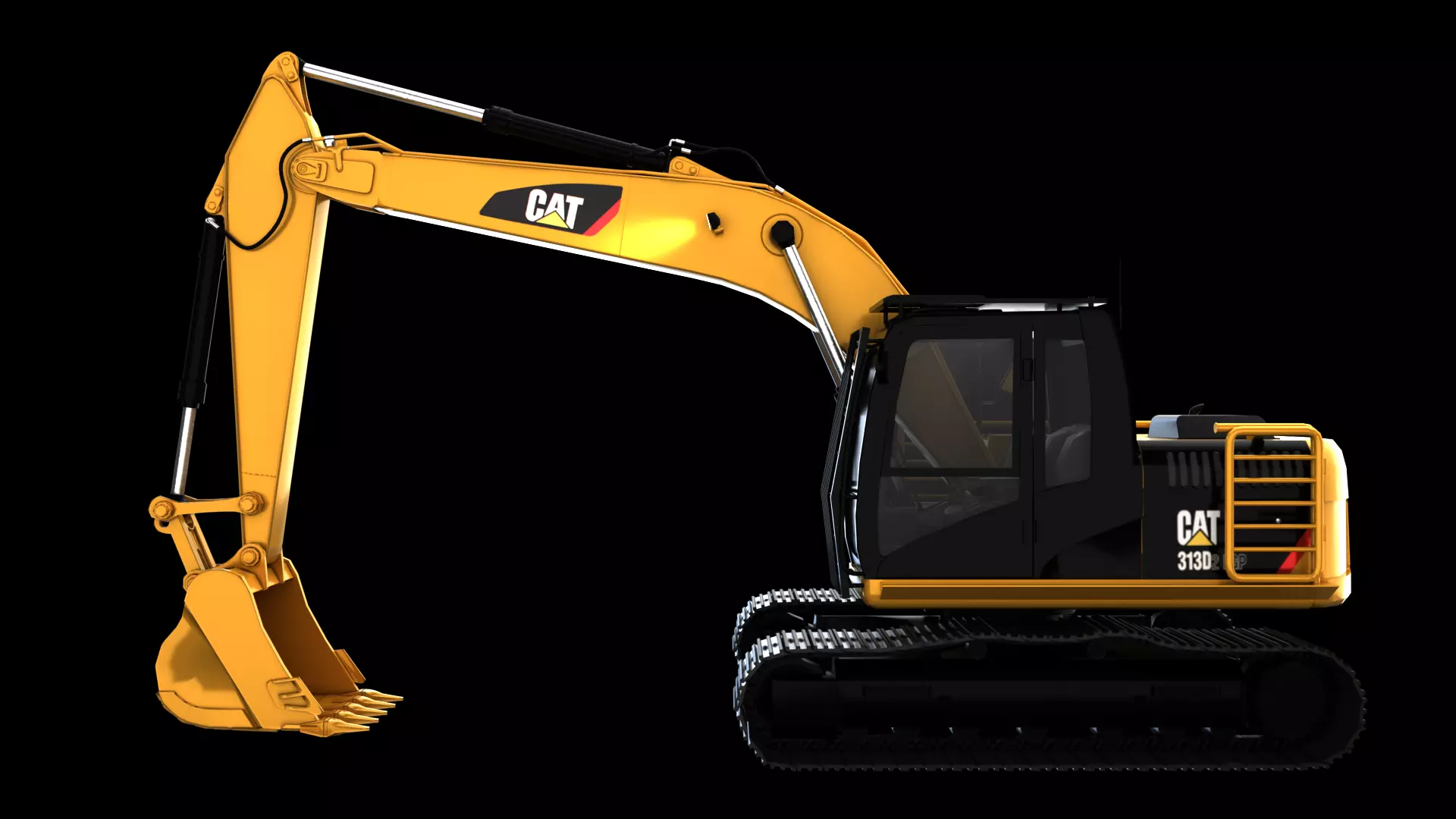 excavator 3D Model Low-poly 3D model