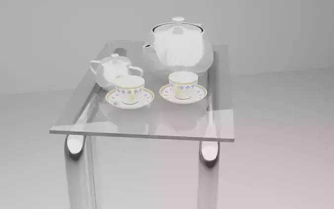 3d side table Low-poly 3D model
