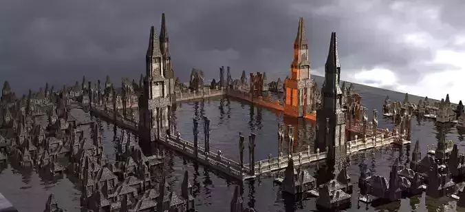 Huge Drake Fort Village Kitbash