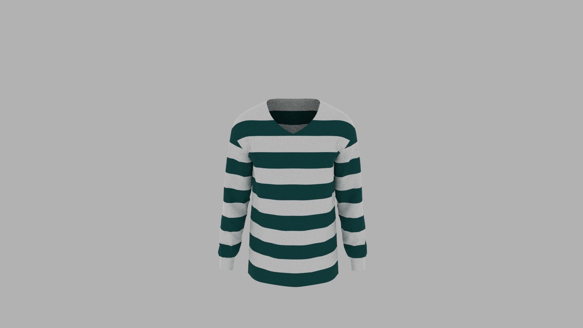 Sweater mannequin wearing striped shirt Low-poly 3D model_5