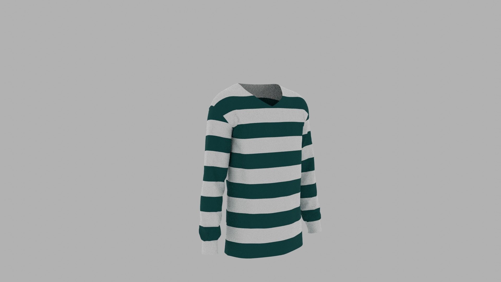 Sweater mannequin wearing striped shirt Low-poly 3D model_3