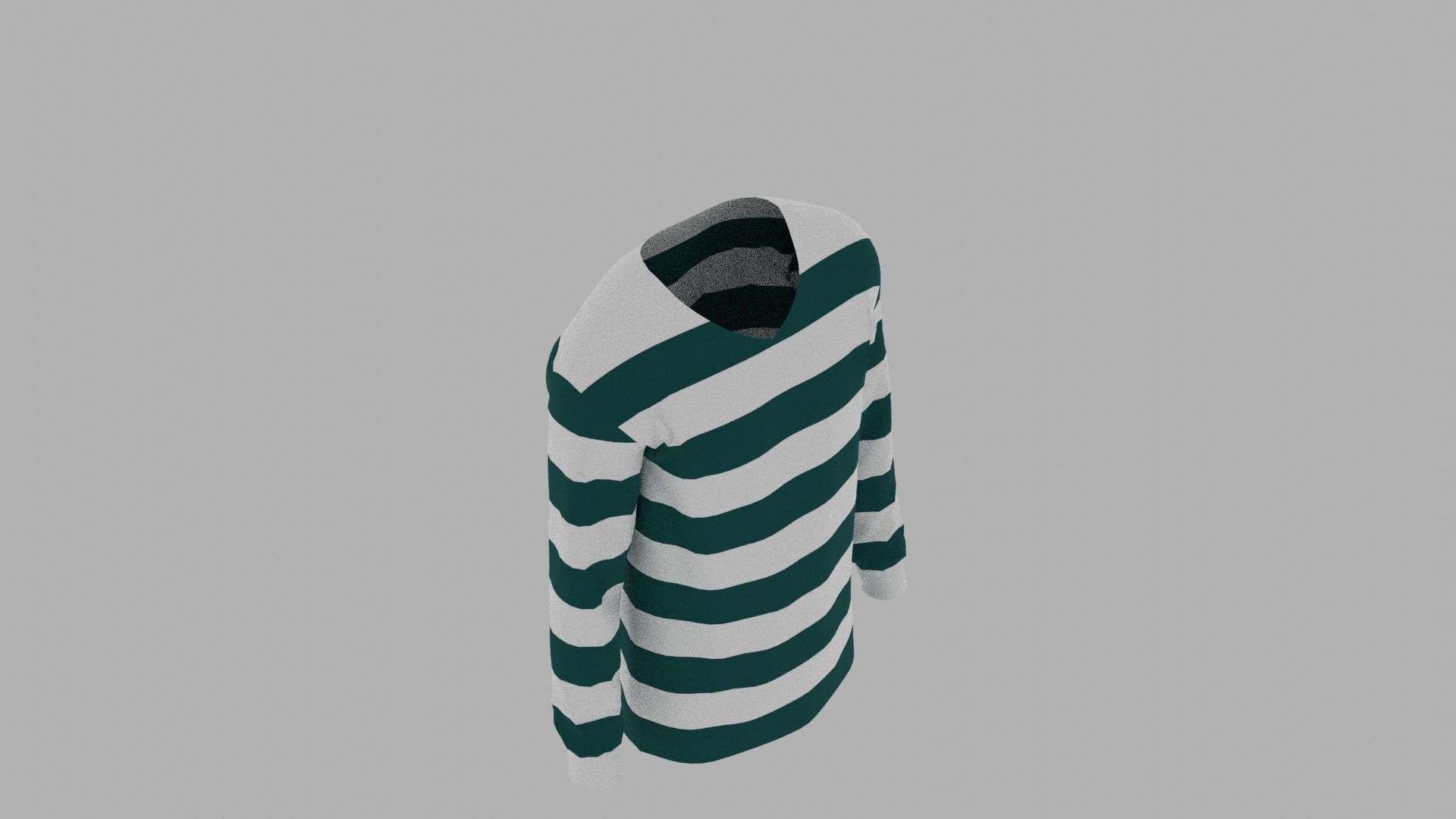 Sweater mannequin wearing striped shirt Low-poly 3D model_7
