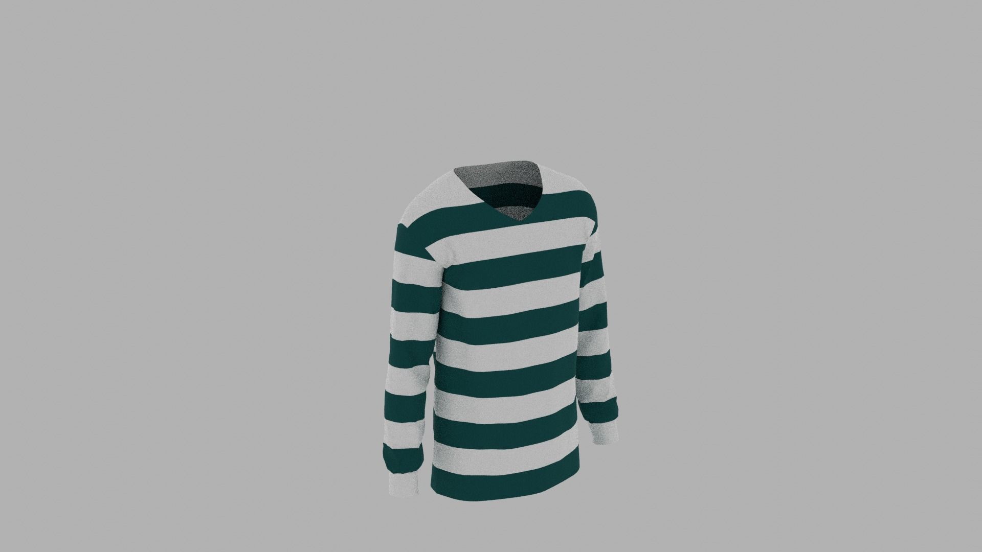 Sweater mannequin wearing striped shirt Low-poly 3D model_4