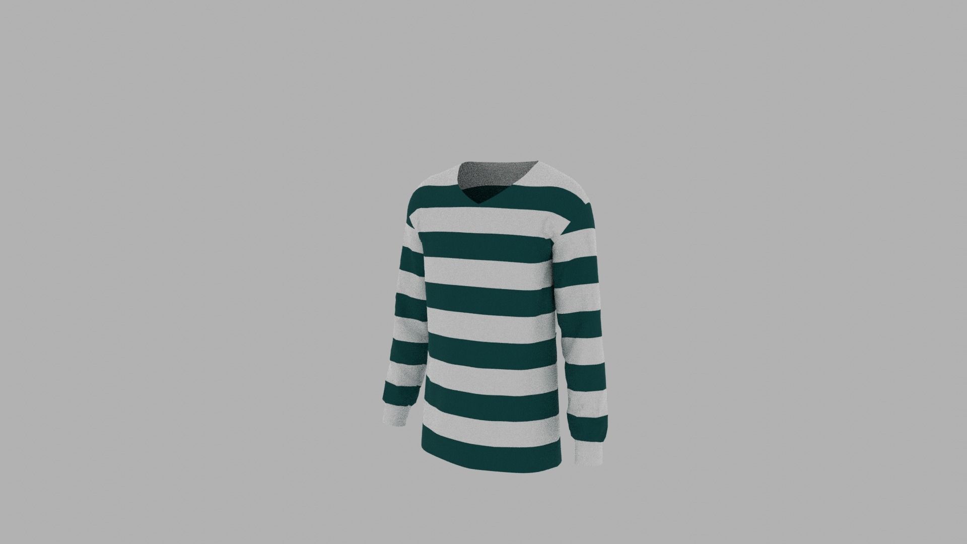 Sweater mannequin wearing striped shirt Low-poly 3D model_2
