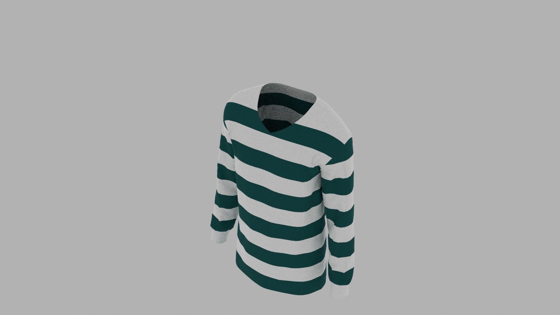 Sweater mannequin wearing striped shirt Low-poly 3D model_6