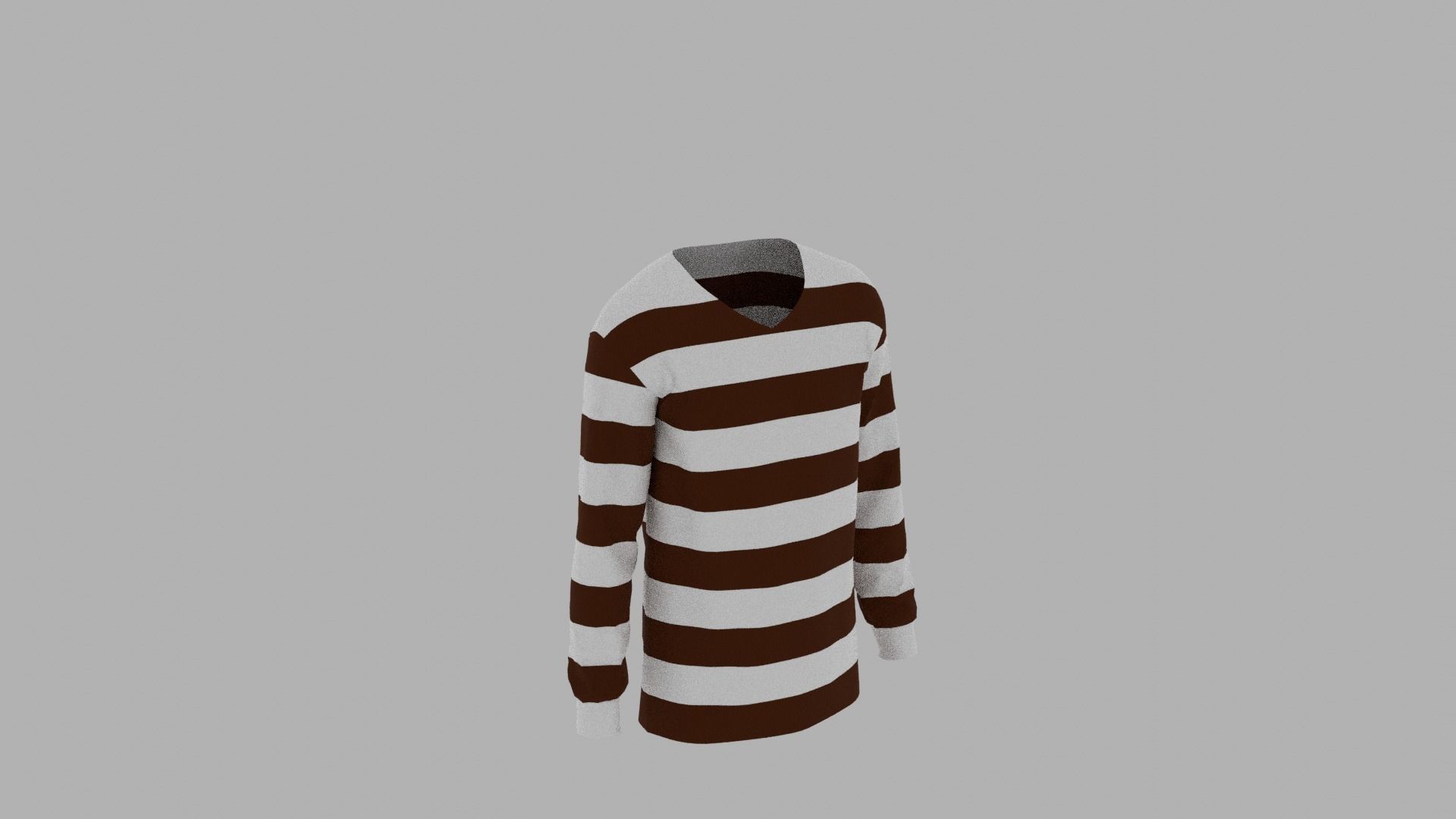 Sweater mannequin wearing striped shirt Low-poly 3D model_4