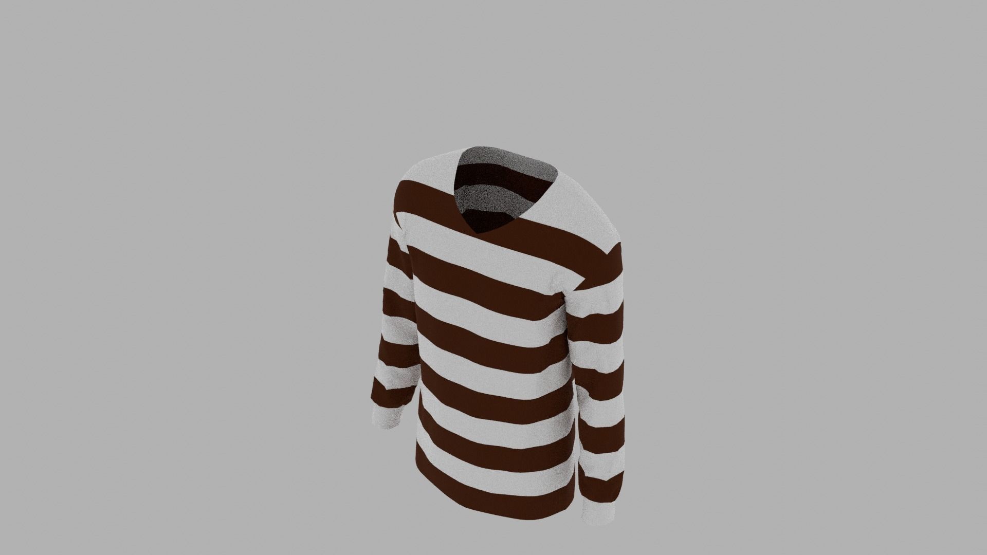 Sweater mannequin wearing striped shirt Low-poly 3D model_6