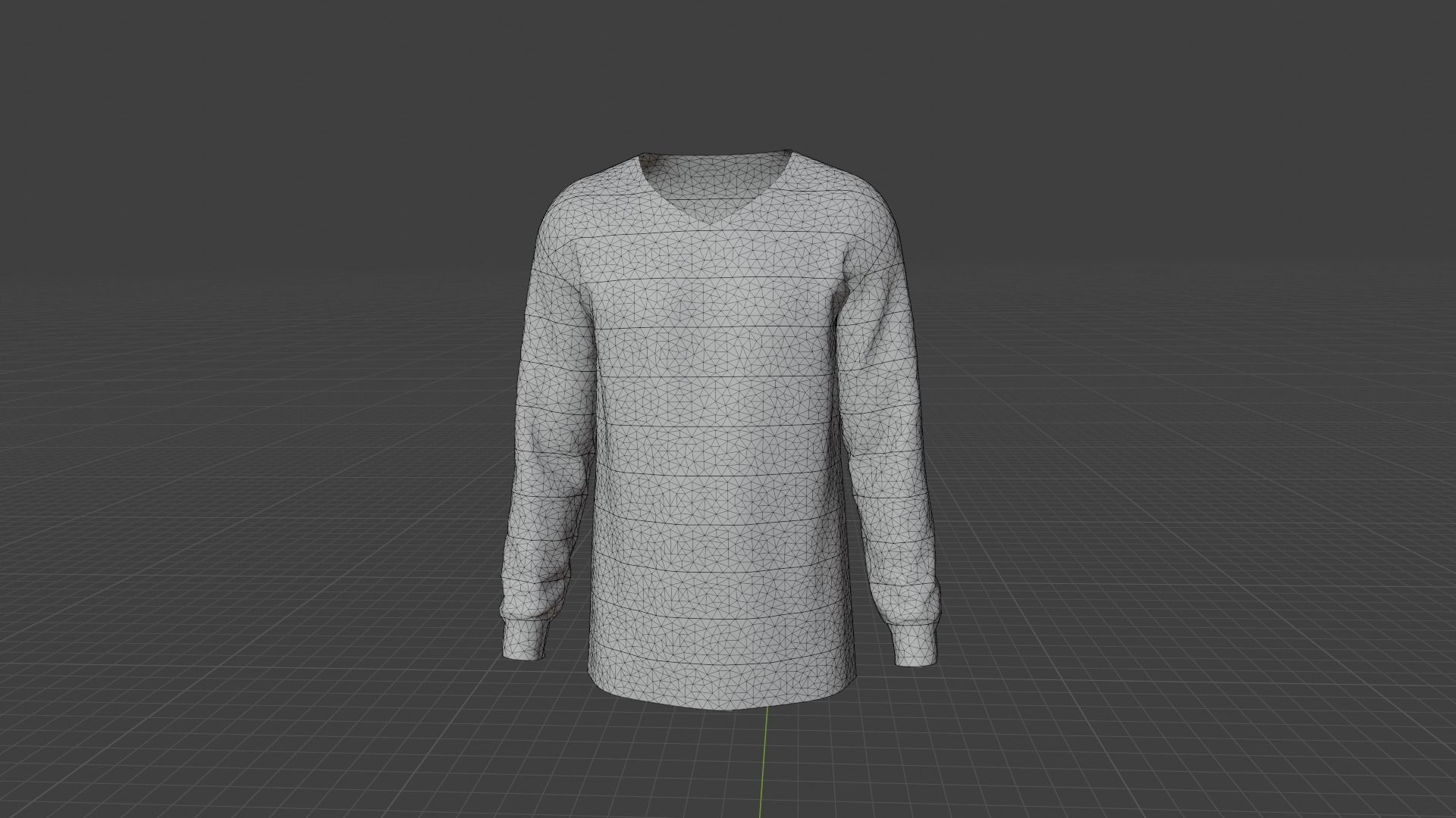 Sweater mannequin wearing striped shirt Low-poly 3D model_8
