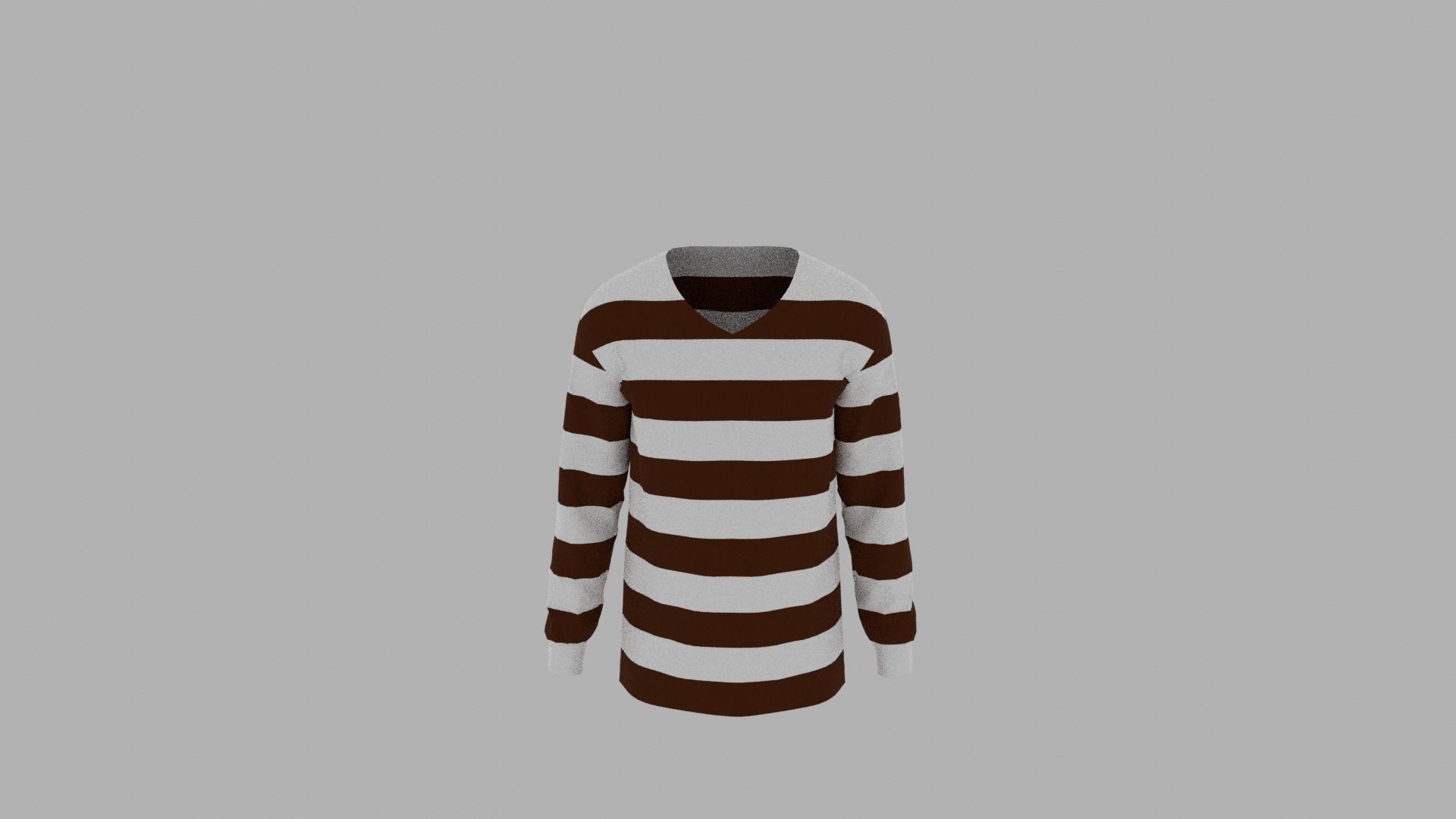 Sweater mannequin wearing striped shirt Low-poly 3D model_5