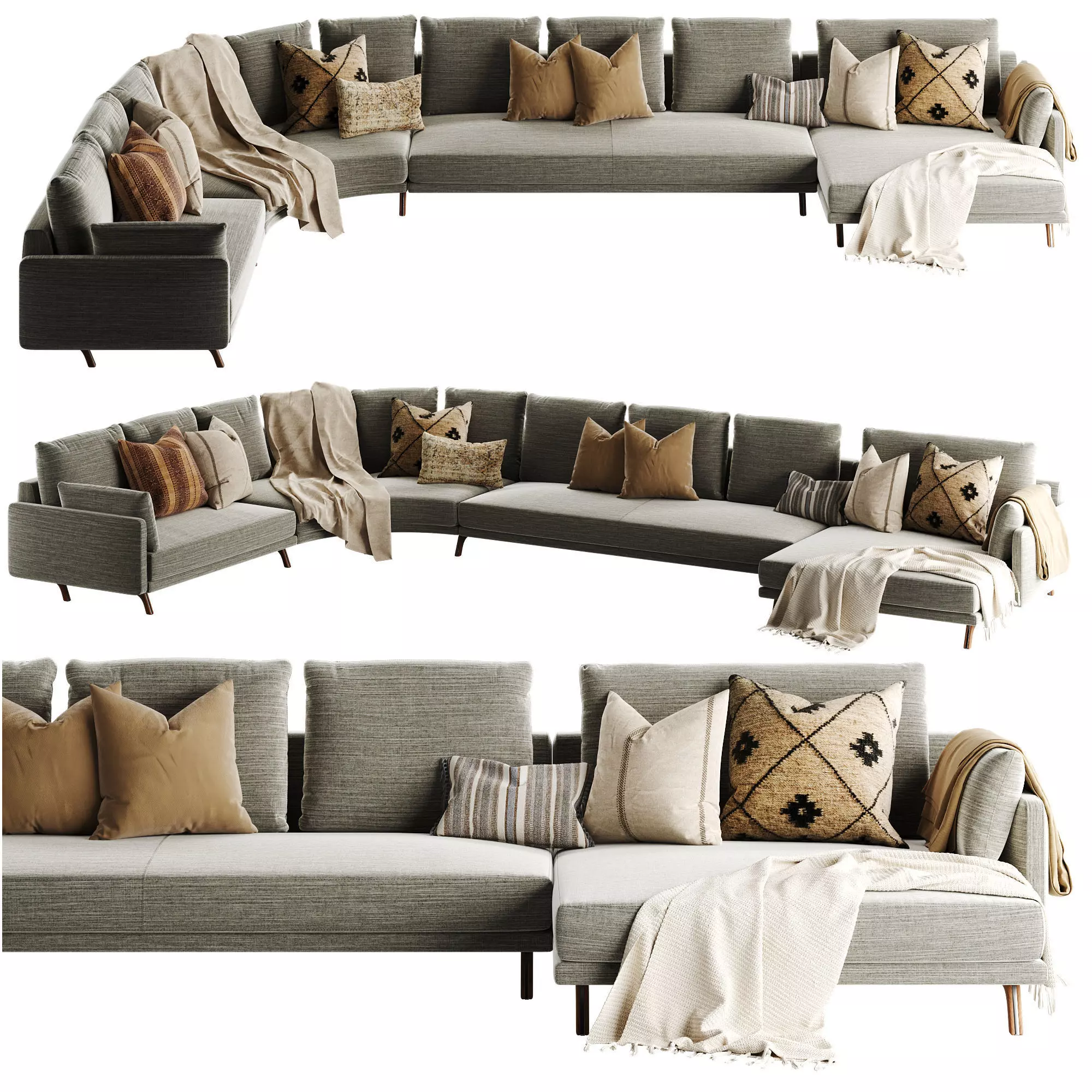 Porada Etienne Sofa Comp G 3D model