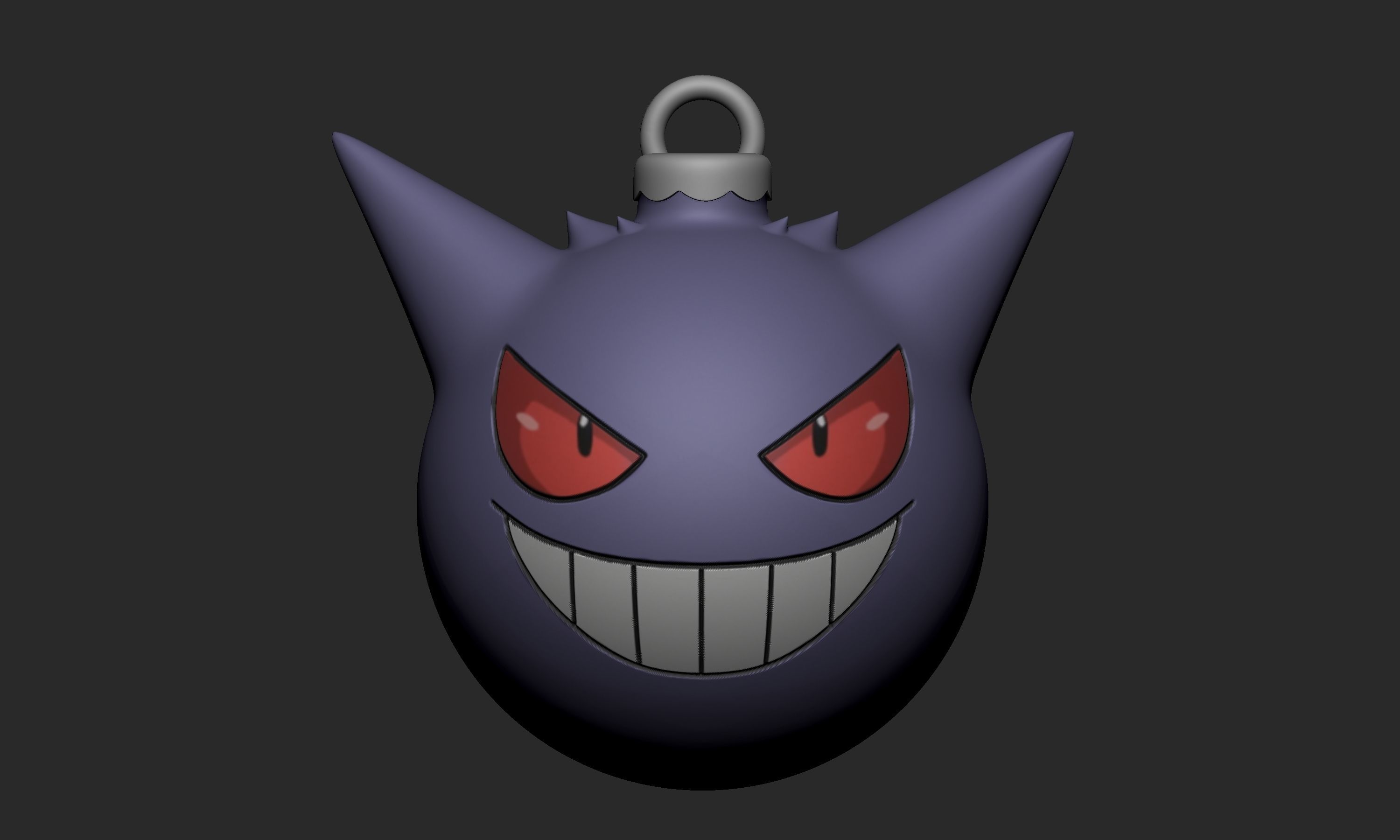 Pokemon - Christmas Ornament Gengar  3D print model_1