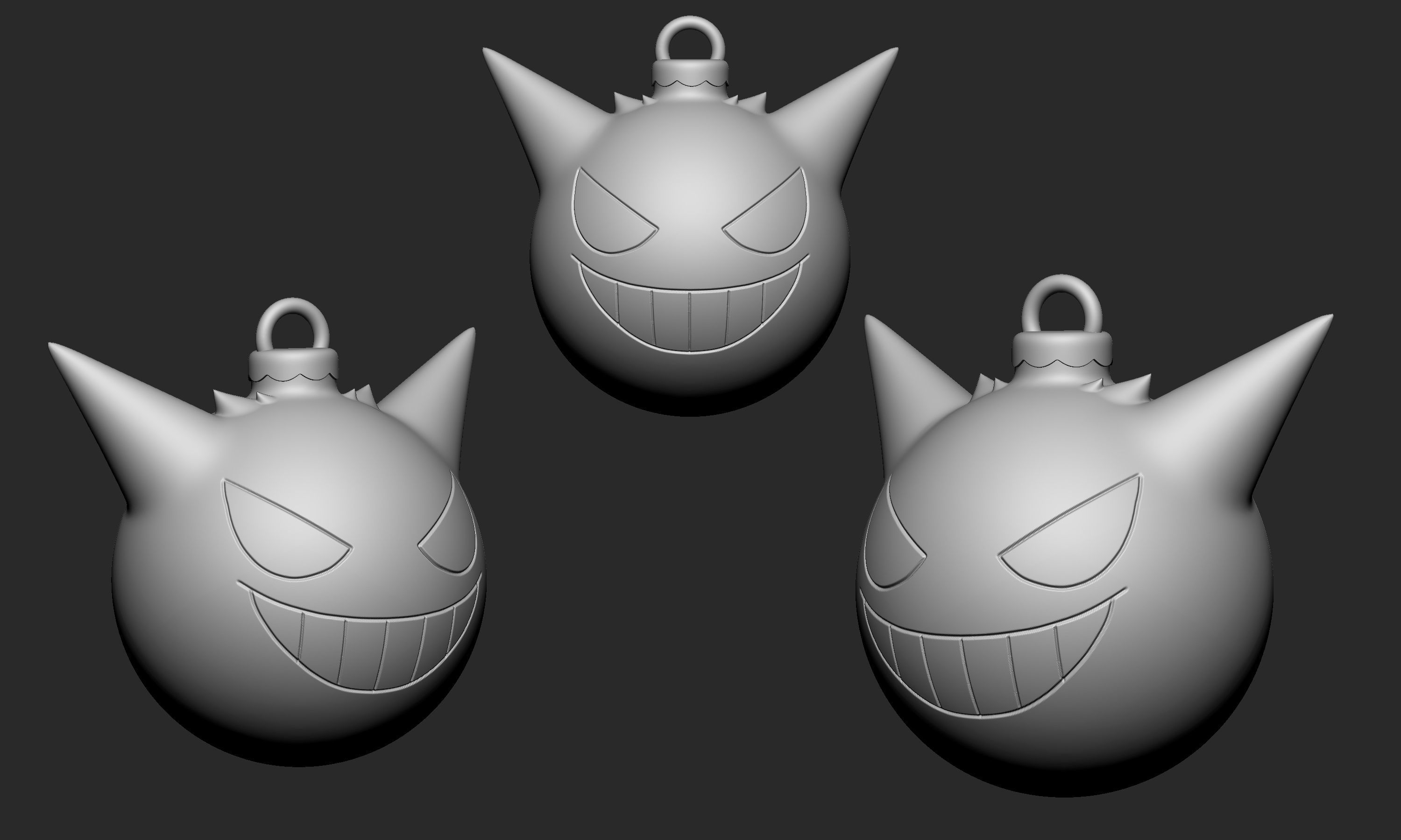 Pokemon - Christmas Ornament Gengar  3D print model_5