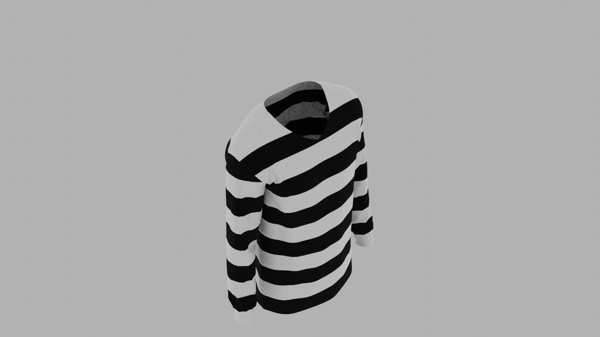Sweater mannequin stripes Low-poly 3D model_7