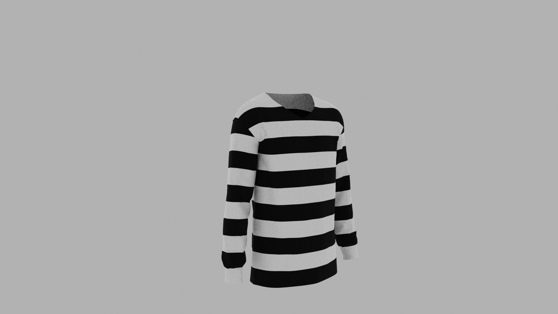 Sweater mannequin stripes Low-poly 3D model_3
