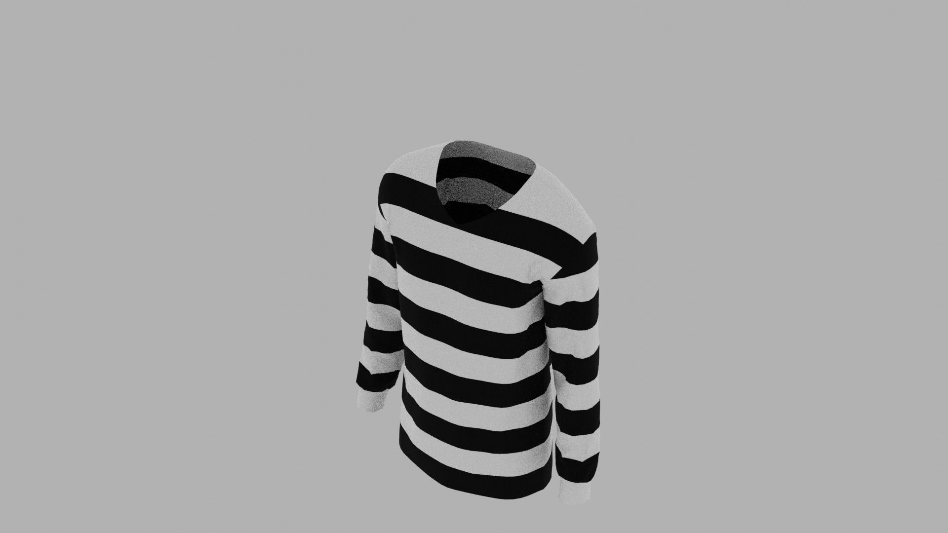Sweater mannequin stripes Low-poly 3D model_6