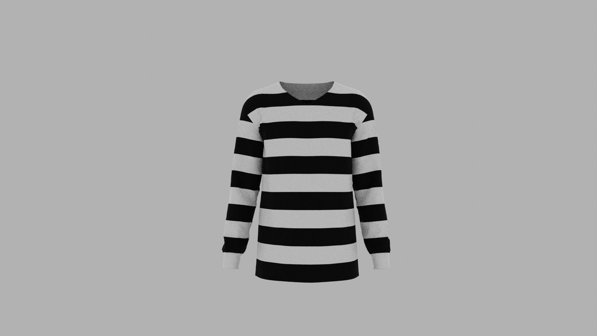 Sweater mannequin stripes Low-poly 3D model_1